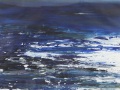 JH10- Julie Herring.  Sea Shimmers. Acrylic on paper. 79 x 100cm framed. Frame: Limed oak, glazed. £495