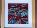 PP003JH Poole Pottery 4 tile design, ‘Still Harbour’, framed